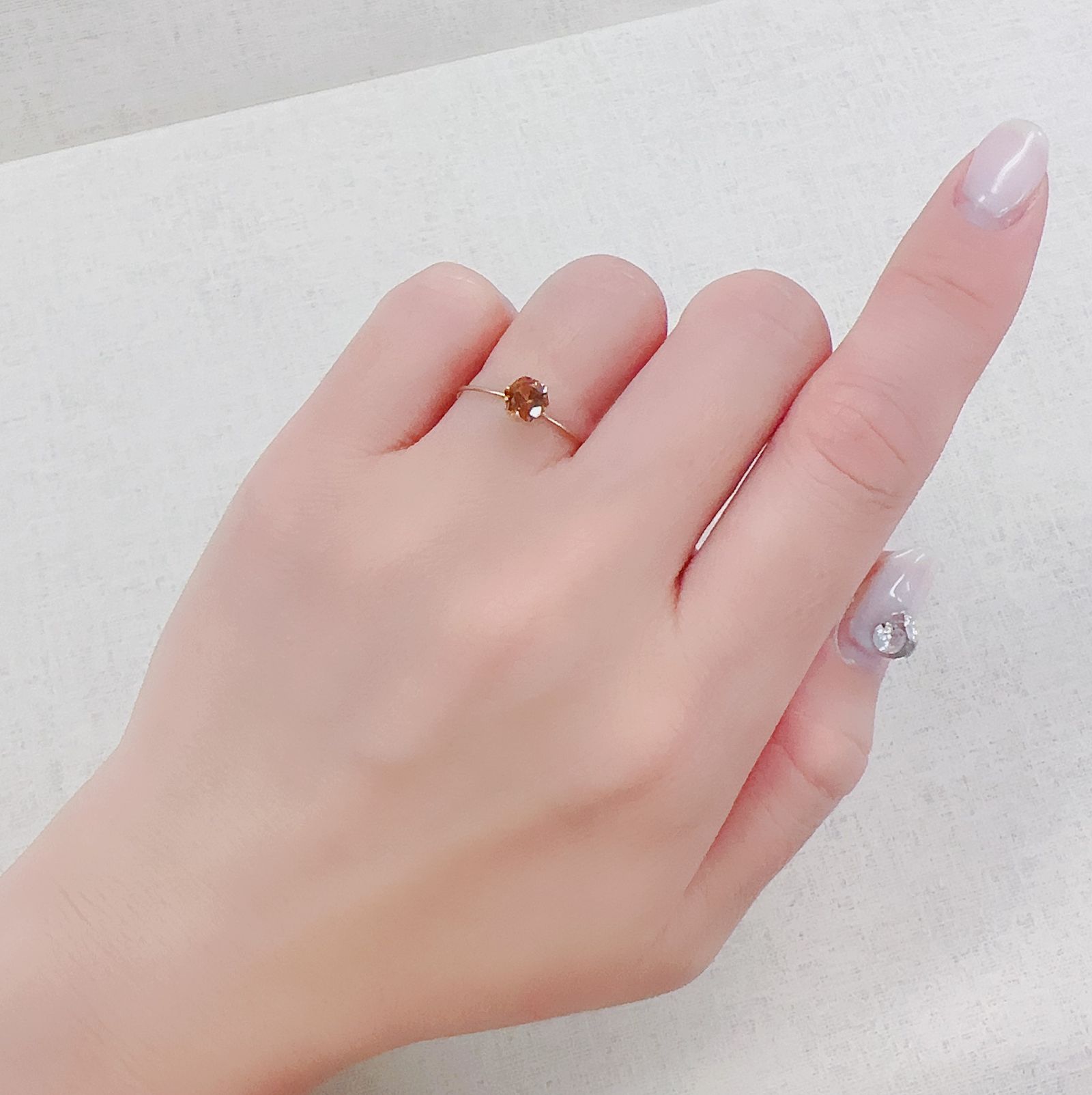 ◇ヘキサゴンカット◇ヘソナイトガーネット(宝石名ガーネット)スリランカ産 0.63ct 識別済[230421610]5x4.9mm前後