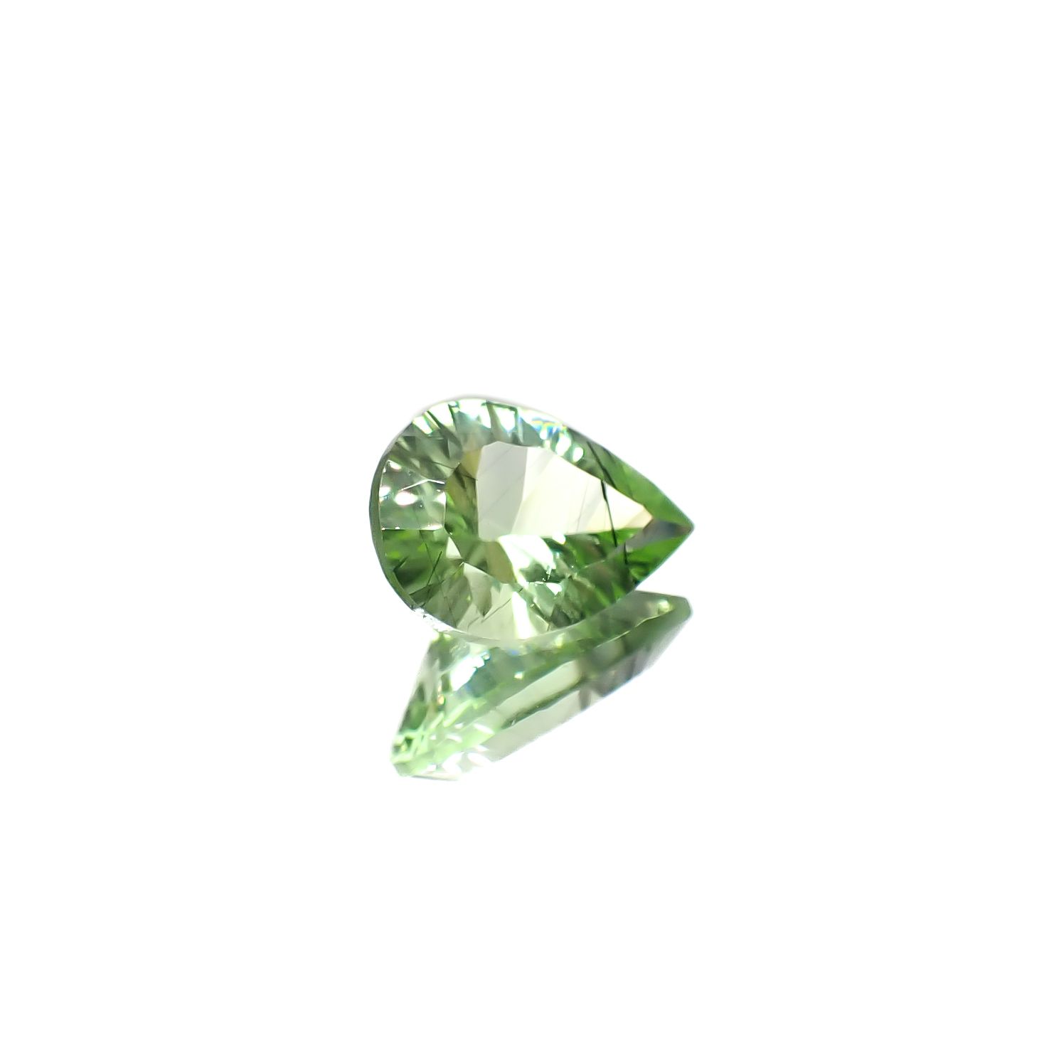 ◇コンケーブカット◇ルドウィジャイトインペリドット パキスタン産 1.95ct[240628419]10x6.9mm前後