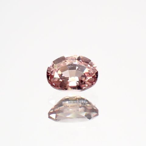 パパラチャサファイア(宝石名サファイア/別名パパラチャ・サファイア)スリランカ産 0.073ct ソ付(日独)[221219643]2.85x2.1mm前後