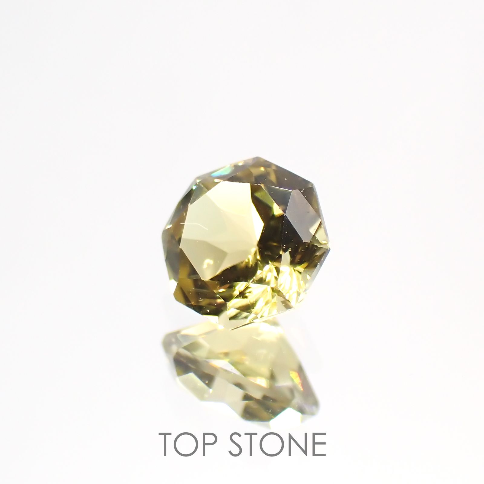 ◇オクタゴンカット◇カナリートルマリンSA(宝石名イエロー・トルマリン) ブラジル/アフリカ産 0.598ct ソ付(彩珠)[20117644]5.1×5.1mm前後