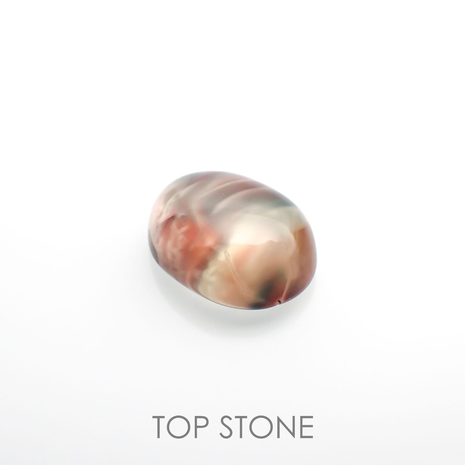 バイカラーアンデシン(宝石名アンデシン/ラブラドライト) チベット産 2.70ct 識別済[211013549]9.8×7.7mm前後