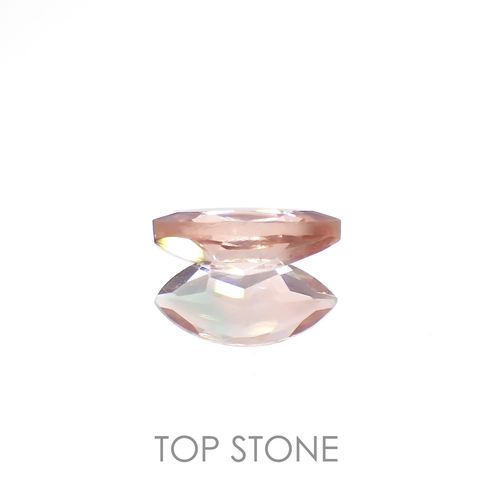 バイカラーアンデシン(宝石名アンデシン)チベット産 0.50ct 識別済[230320825]7.9x3.9mm前後