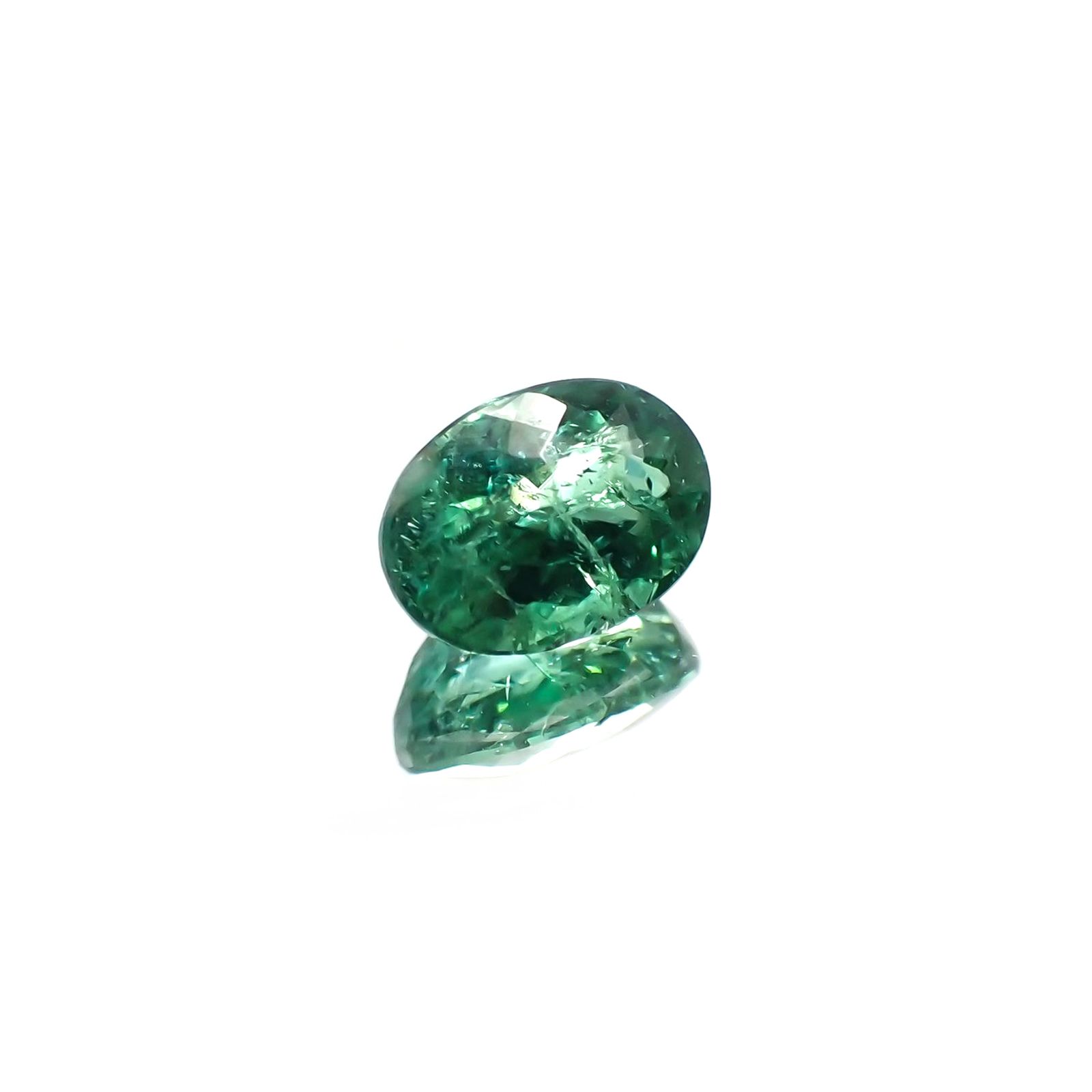 パライバトルマリン(宝石名トルマリン/別名パライバ・トルマリン) ブラジル産 ソ付(宝貴協) 0.633ct / 5.8×4.2mm前後 [260111756]