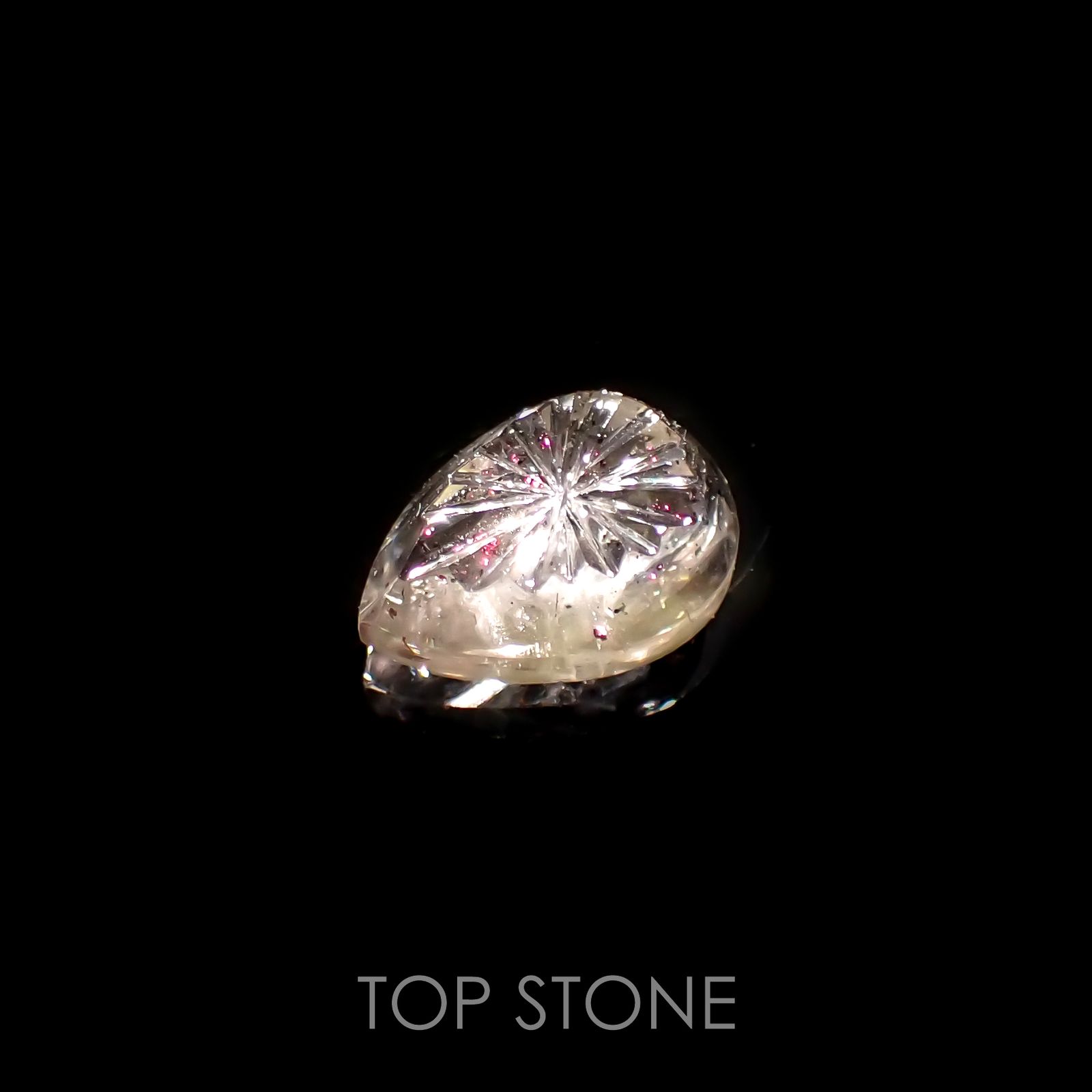 ◇甲州貴石切子Plus Three◇ティンカーベルクォーツ カード付き ブラジル産 3.73ct[220114607]11.9x8.7mm前後