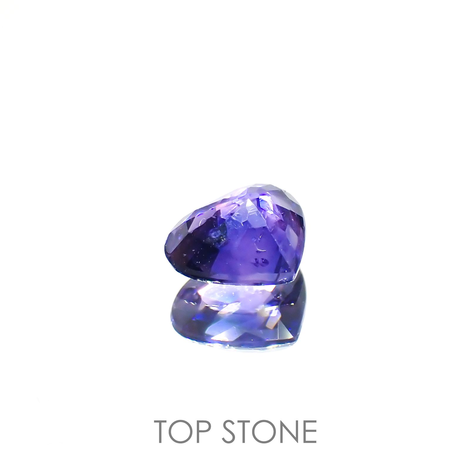 バイカラーサファイア(宝石名サファイア)タンザニア産 0.45ct 識別済[220616192]4.5x4.9mm前後
