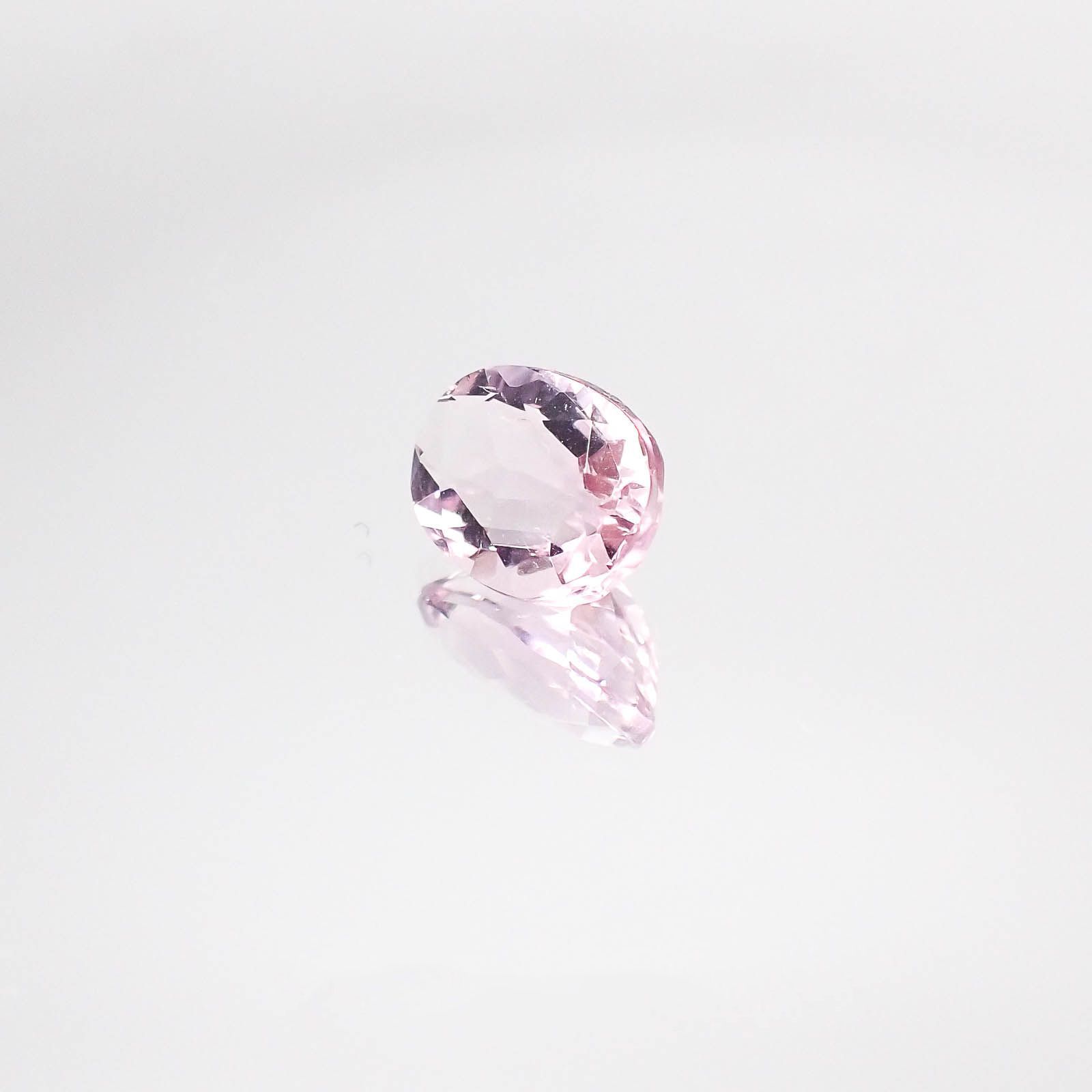 ピンクフローライト(宝石名ピンク・フルオライト) ブラジル産 1.58ct 識別済[20084742]7.9×6.1mm前後