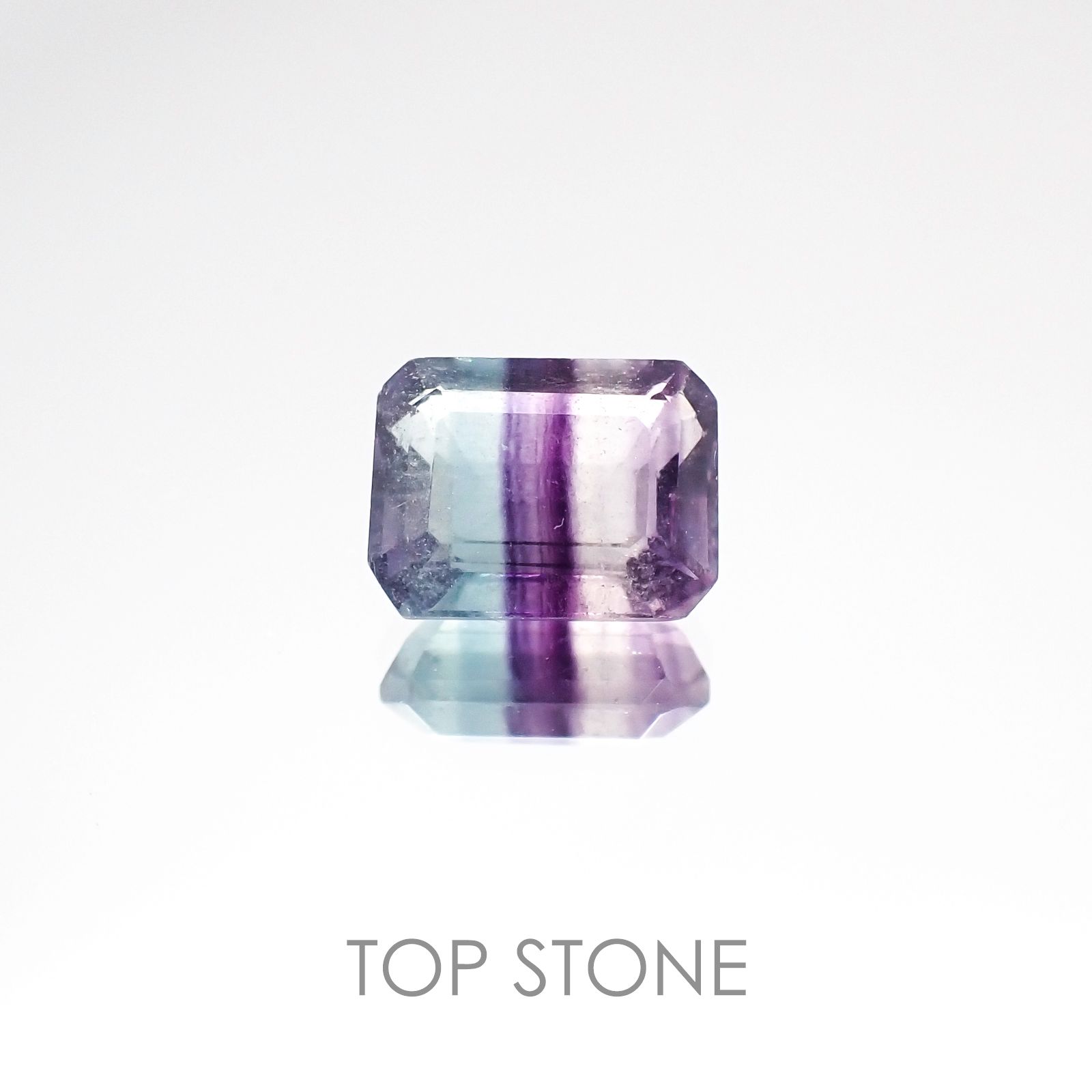 バイカラーフローライト ブラジル産 ルース 1.92ct[20107070]8×6.2mm前後