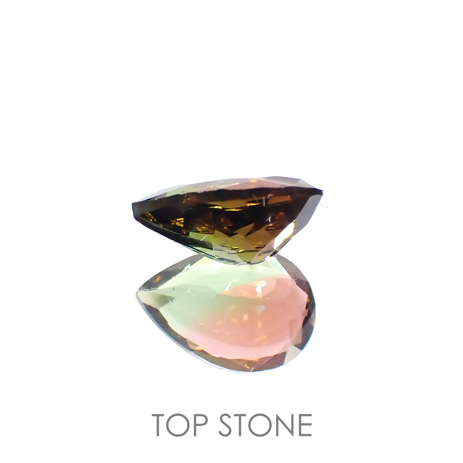 バイカラートルマリン(宝石名バイカラー・トルマリン) コンゴ民主共和国産 1.844ct ソ付(彩珠)[211013600]10.1×7mm前後