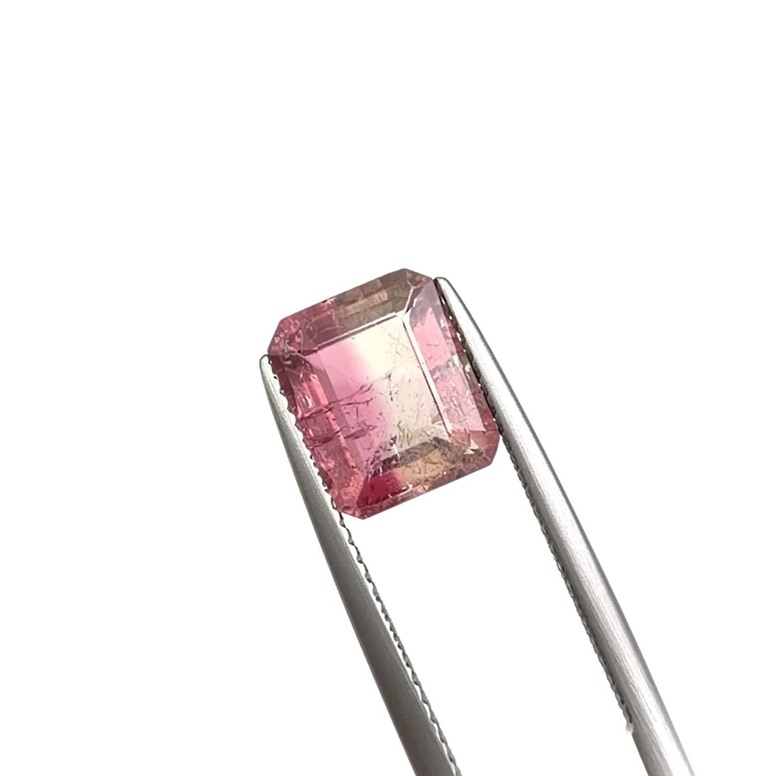 【アフガニスタン産】ピンクアパタイト(イエロー蛍光) バイカラートルマリン アフガニスタン/ブラジル産 3.12ct / 9.6x8mm