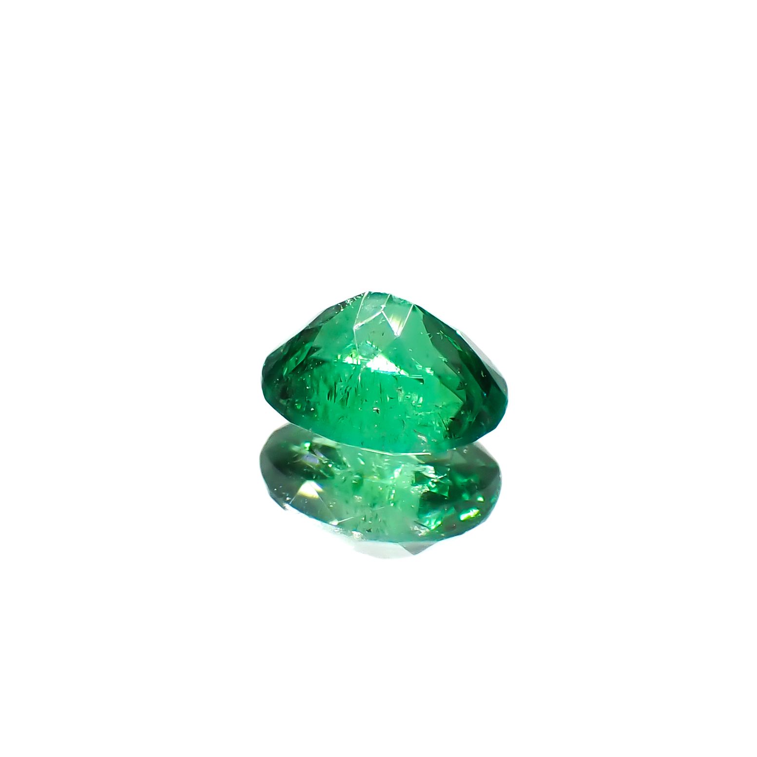 パライバトルマリン(宝石名トルマリン/別名パライバ・トルマリン)ブラジル・キントス鉱山産 0.578ct ソ付(宝貴協)[240928715]5.87x4.98mm前後