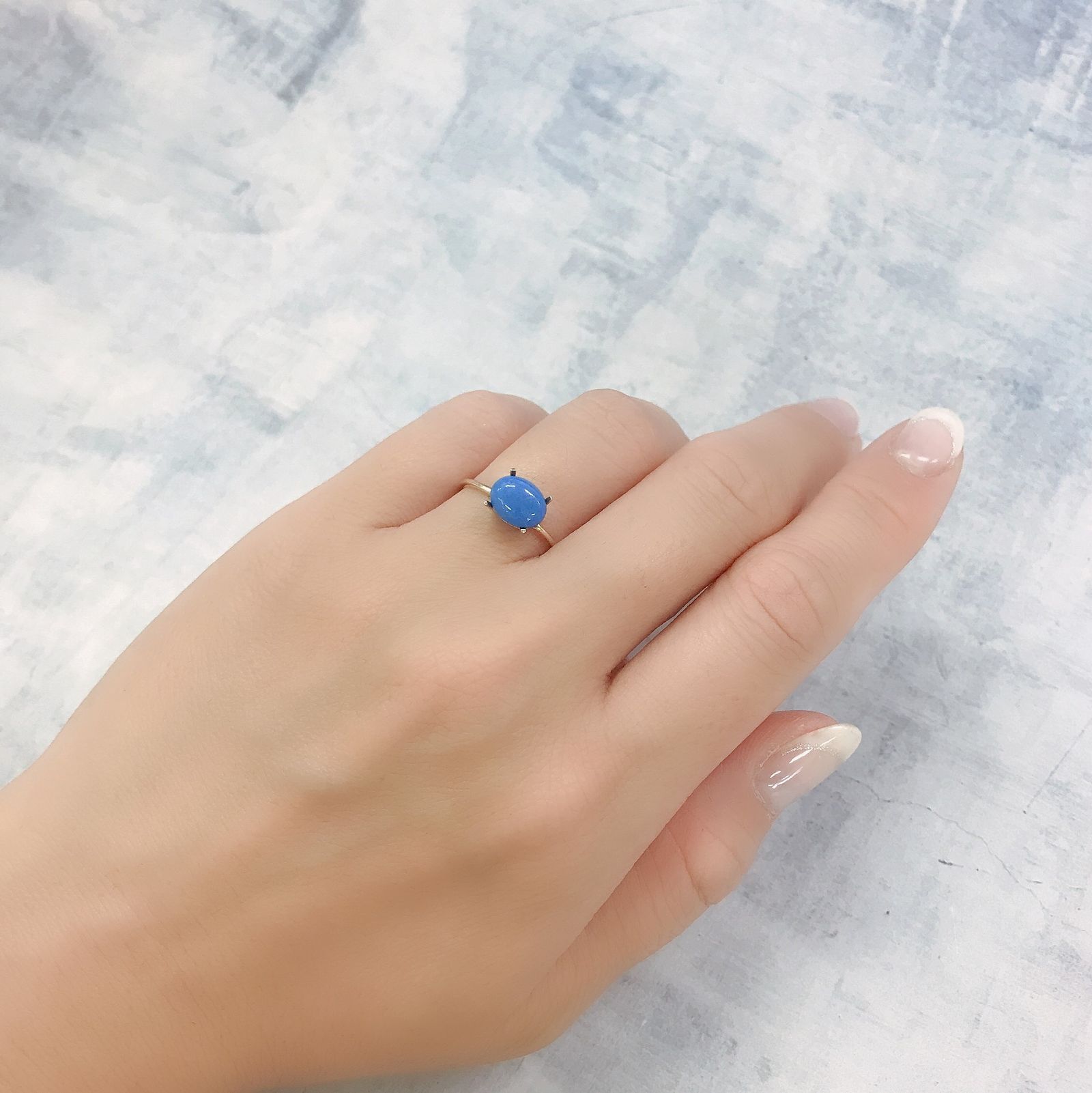 セルレアイト(宝石名セルレアイト) ボリビア産 0.91ct 識別済[220716886]8x6.2mm前後