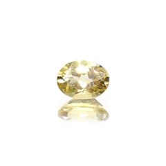 レモンイエローアパタイト(宝石名アパタイト) メキシコ産 識別済 1.41ct / 8.1x6.1mm前後 [210913226]