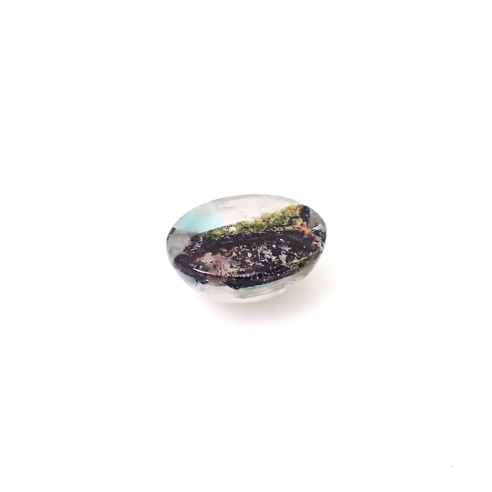 アホイトインクォーツ 南アフリカ・メッシーナ鉱山産 11.56ct [241029321]17.2x13.9mm前後