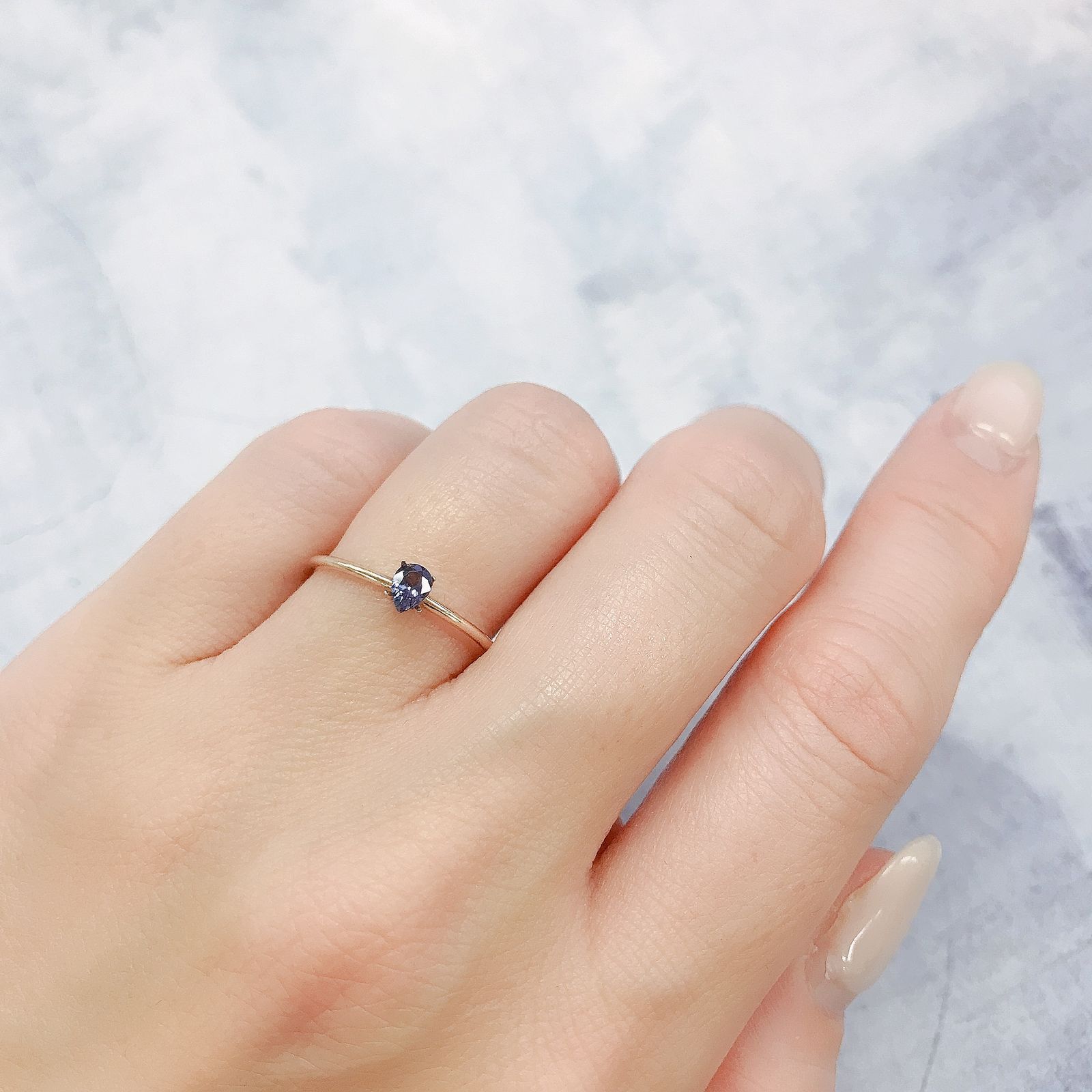 カラーチェンジガーネット アレキタイプ(宝石名ガーネット)マダガスカル・ベキリー産 0.18ct 識別済[220616433]4.1x3.1mm前後