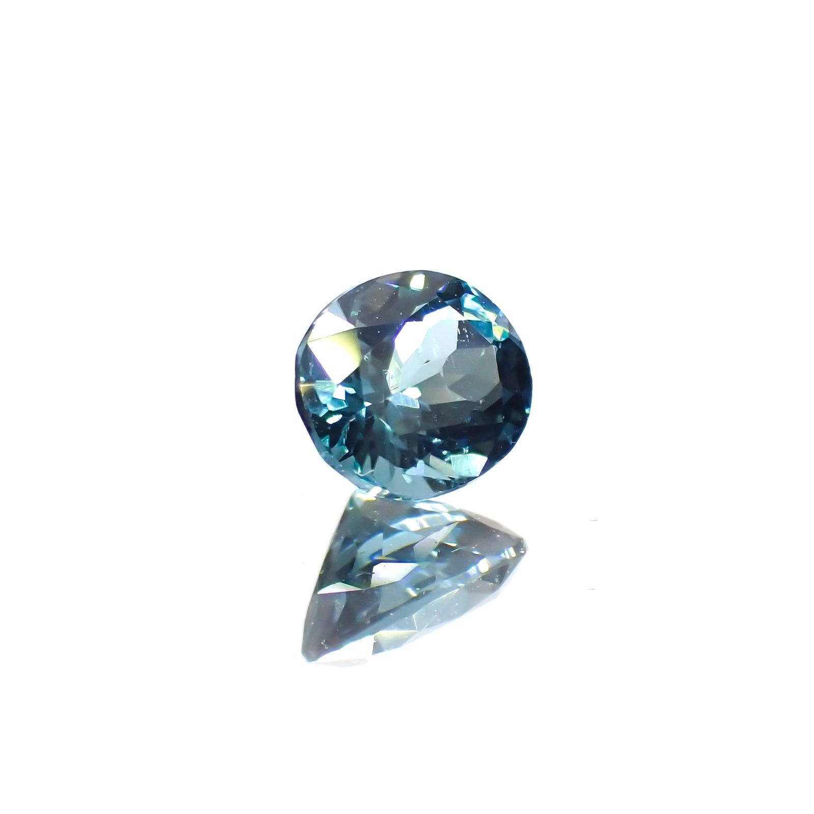 ブルートルマリン(宝石名トルマリン)アフガニスタン産 0.44ct 識別済[250115312]5.1x4.4mm前後