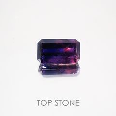 パーティカラーサファイア 非加熱(宝石名パーティカラード・サファイア) タンザニア産 1.508ct ソ付(彩珠)[210710612]7.8×4.6mm前後