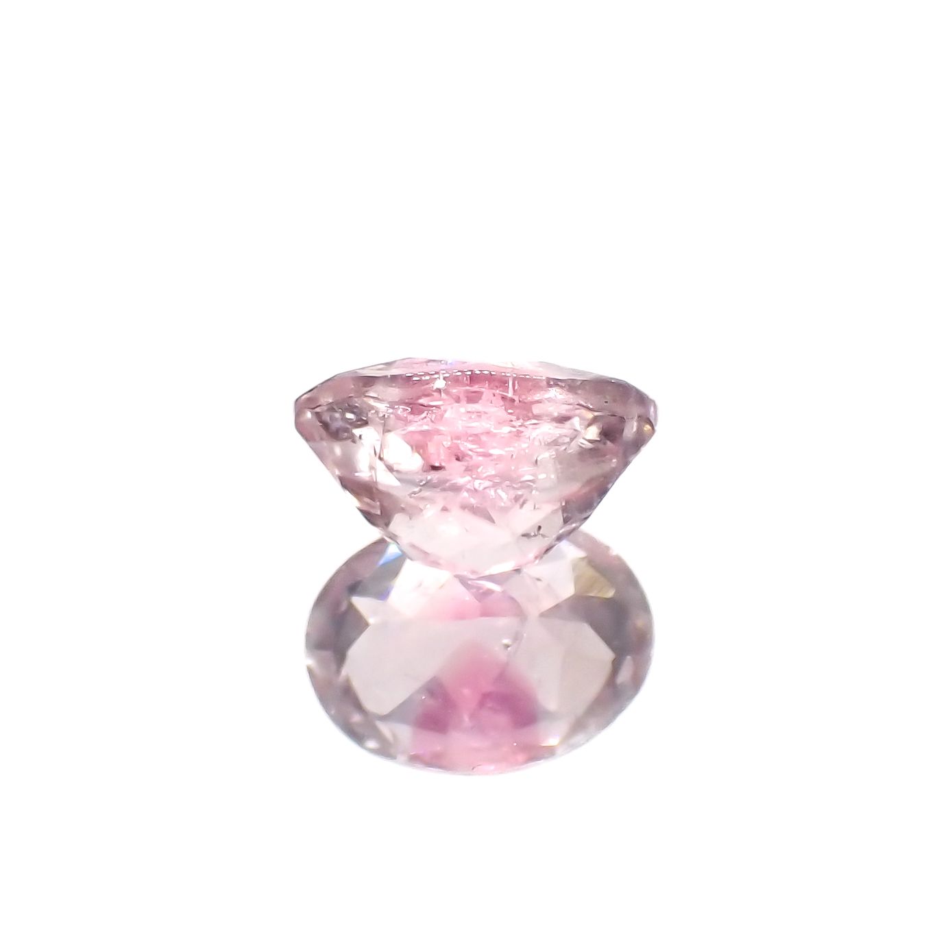 ピンククリスタルトルマリン(宝石名ピンク・トルマリン)コンゴ民主共和国産 1.45ct 識別済[230823231]8.1x6.1mm前後