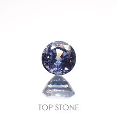 ブルーグレイッシュスピネル(宝石名スピネル)ビルマ/マダガスカル産 0.51ct 識別済[220516054]4.6x4.5mm前後