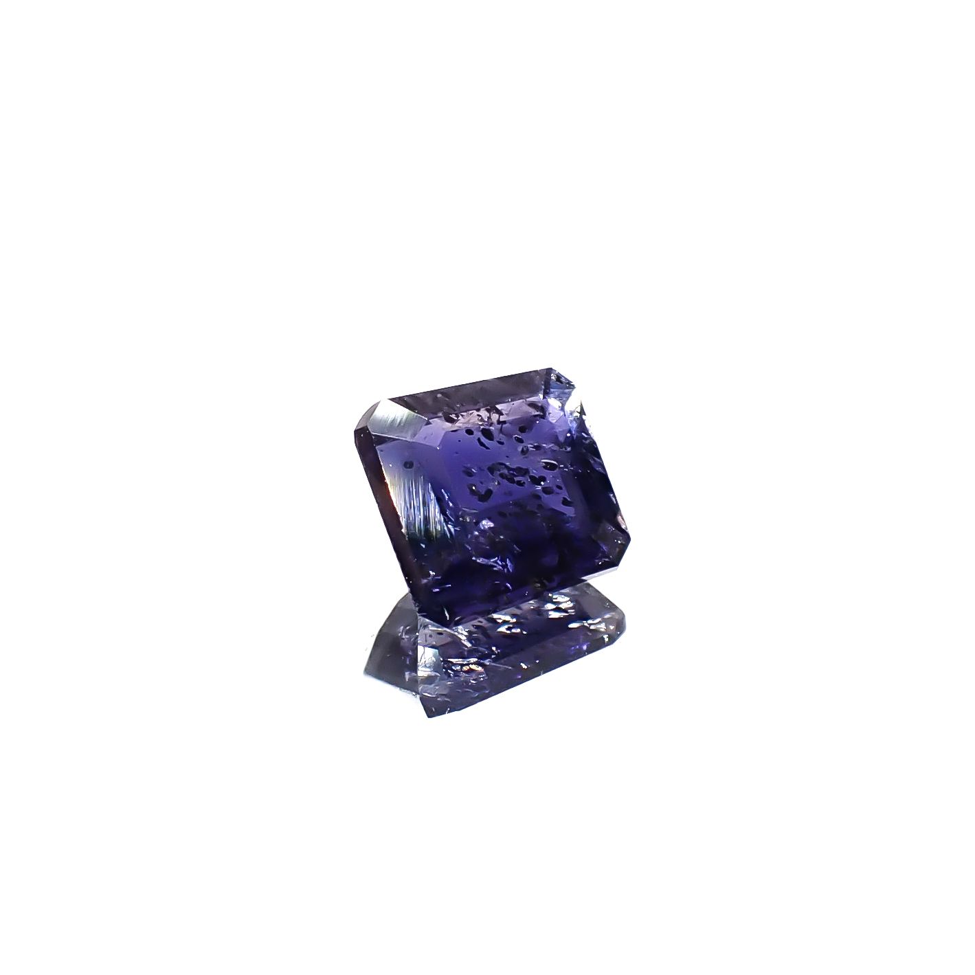◇プリンセスカット◇アイオライトサンストーン(宝石名アベンチュリン・アイオライト)インド/ブラジル産 0.98ct 識別済[231224432]6x6mm前後