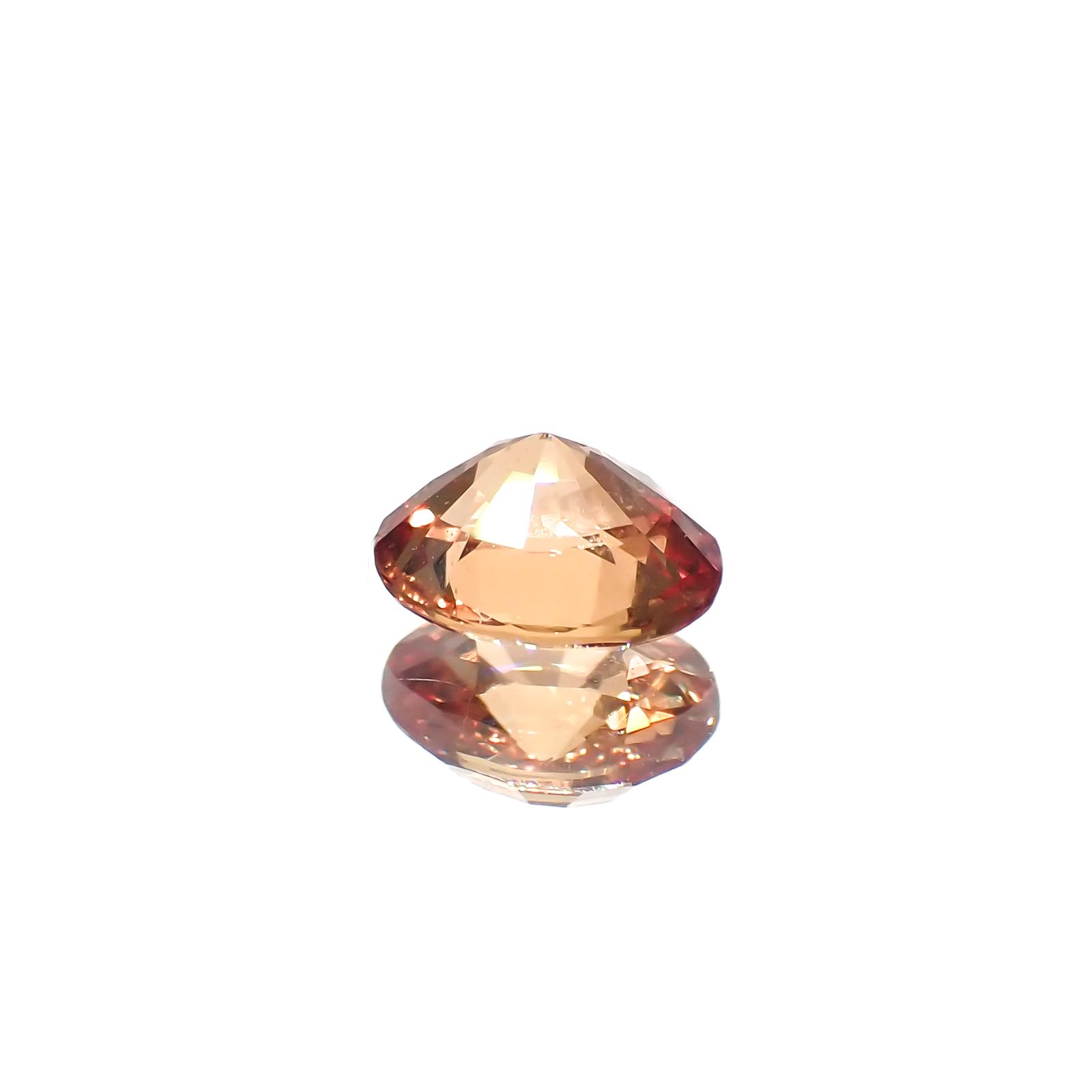 パパラチャサファイア(宝石名サファイア/別名パパラチャ・サファイア)スリランカ産 0.603ct CGL鑑付[231224693]5.5x4.7mm前後