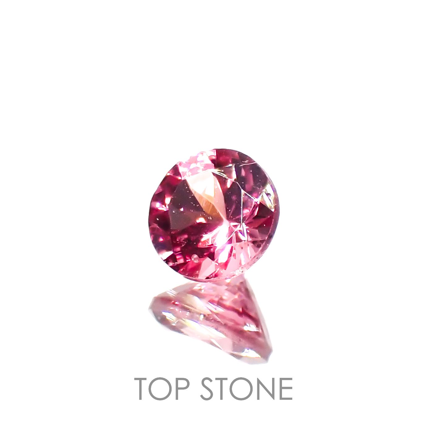 ホットピンクスピネル(宝石名ピンク・スピネル)タンザニア産 0.35ct 識別済[230120032]4.2x4.2mm前後