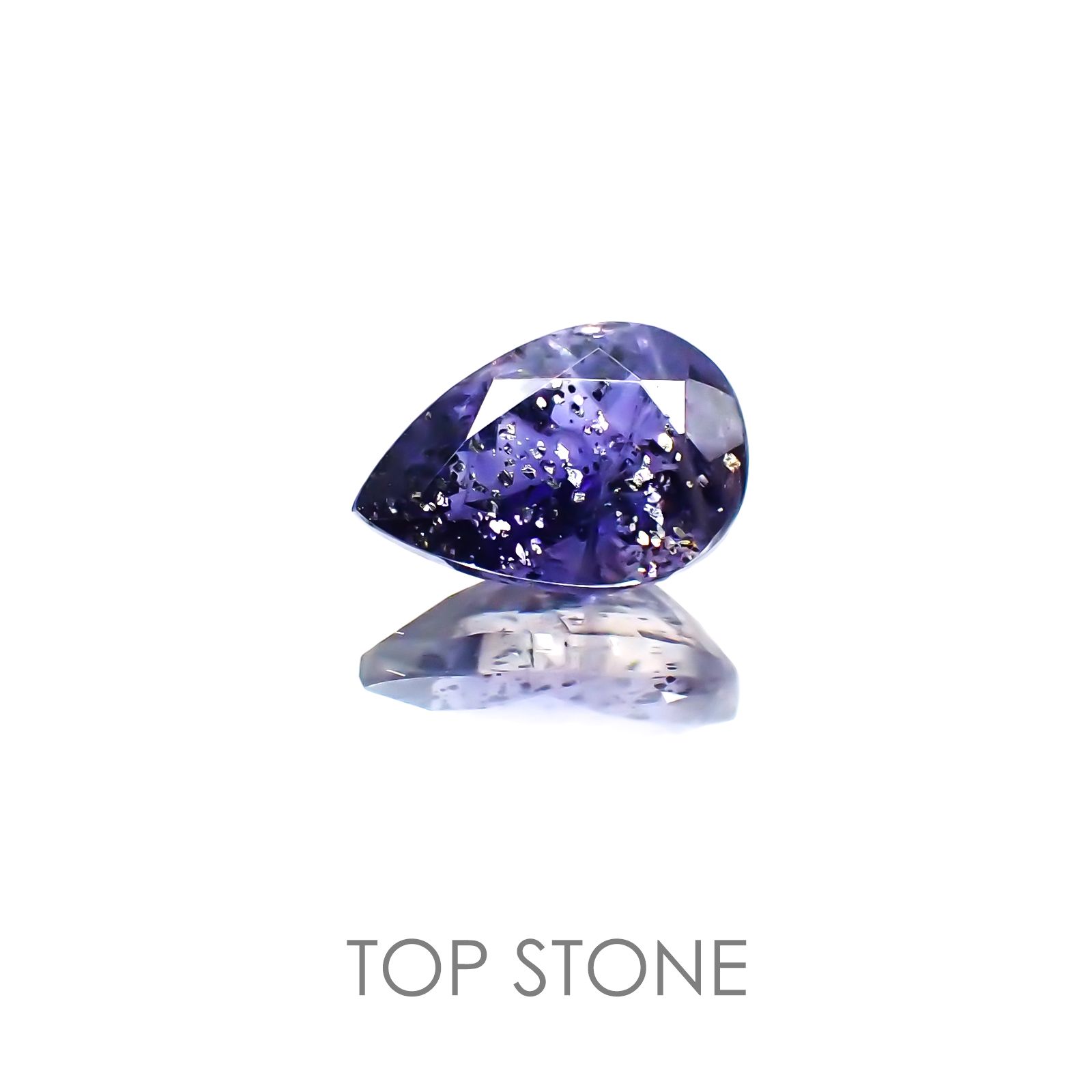 アイオライトサンストーン インド・ブラジル産 ルース 0.83ct[20128409]8×5.5mm前後