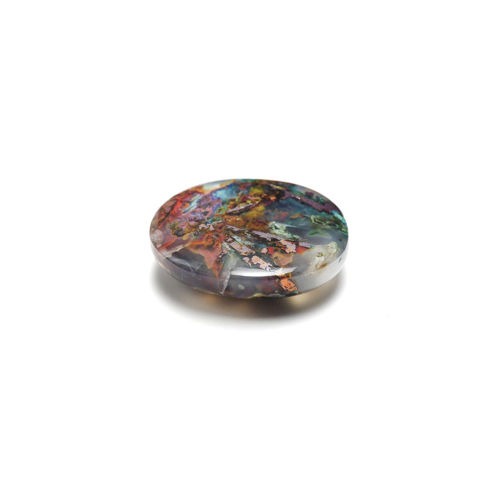 コッパークリソコラインカルセドニー インドネシア産 28.03ct[240125555]22.4x17.3mm前後
