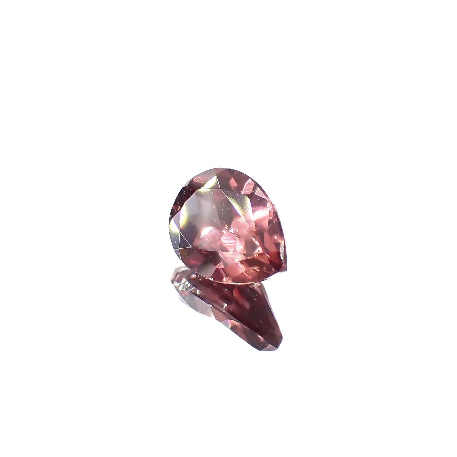 ピンクジルコン(宝石名ジルコン)スリランカ/カンボジア産 1.69ct 識別済[230320993]7.8x5.9mm前後