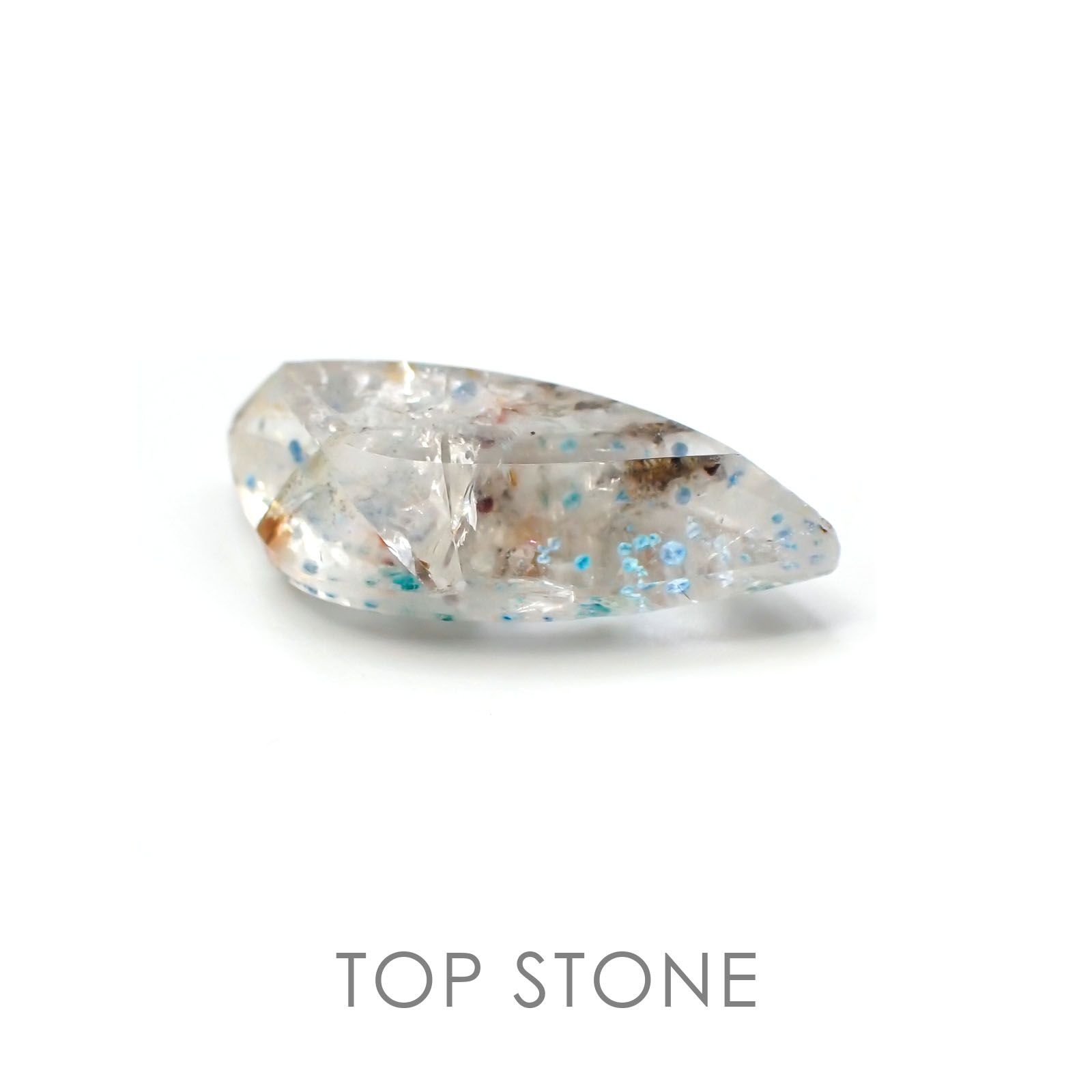 ◇フリーフォーム◇パライバクォーツ ブラジル産 ルース 8.75ct[210310265]22.1×10mm前後