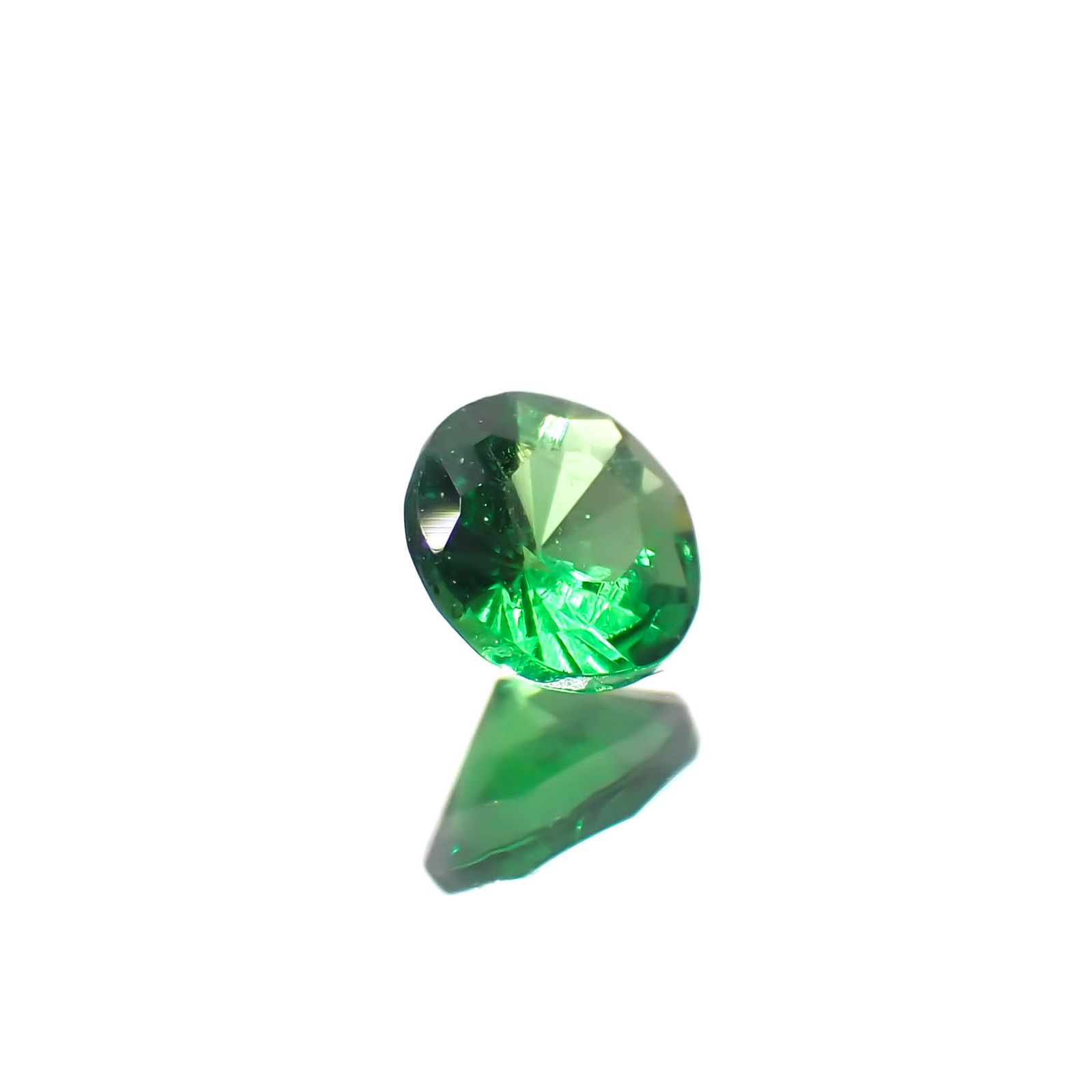 ツァボライト(宝石名グリーン グロッシュラー・ガーネット)タンザニア産 0.15ct 識別済[240226084]3.2x3.2mm前後