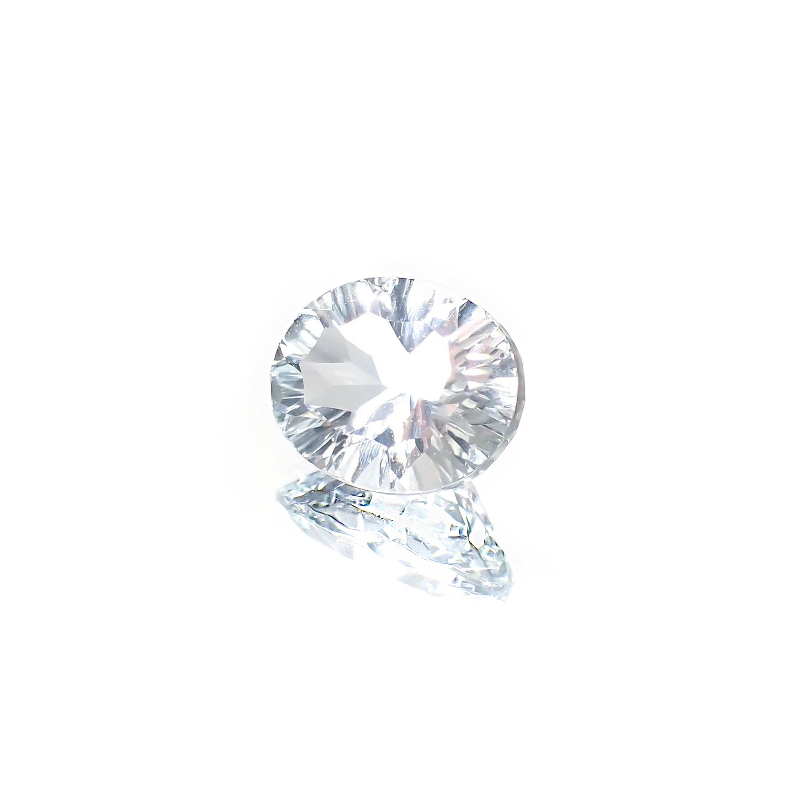 ◇コンケーブカット◇アクアマリン(宝石名アクアマリン) アフリカ産 識別済 2.34ct / 10.2x8.1mm前後 [211013553]