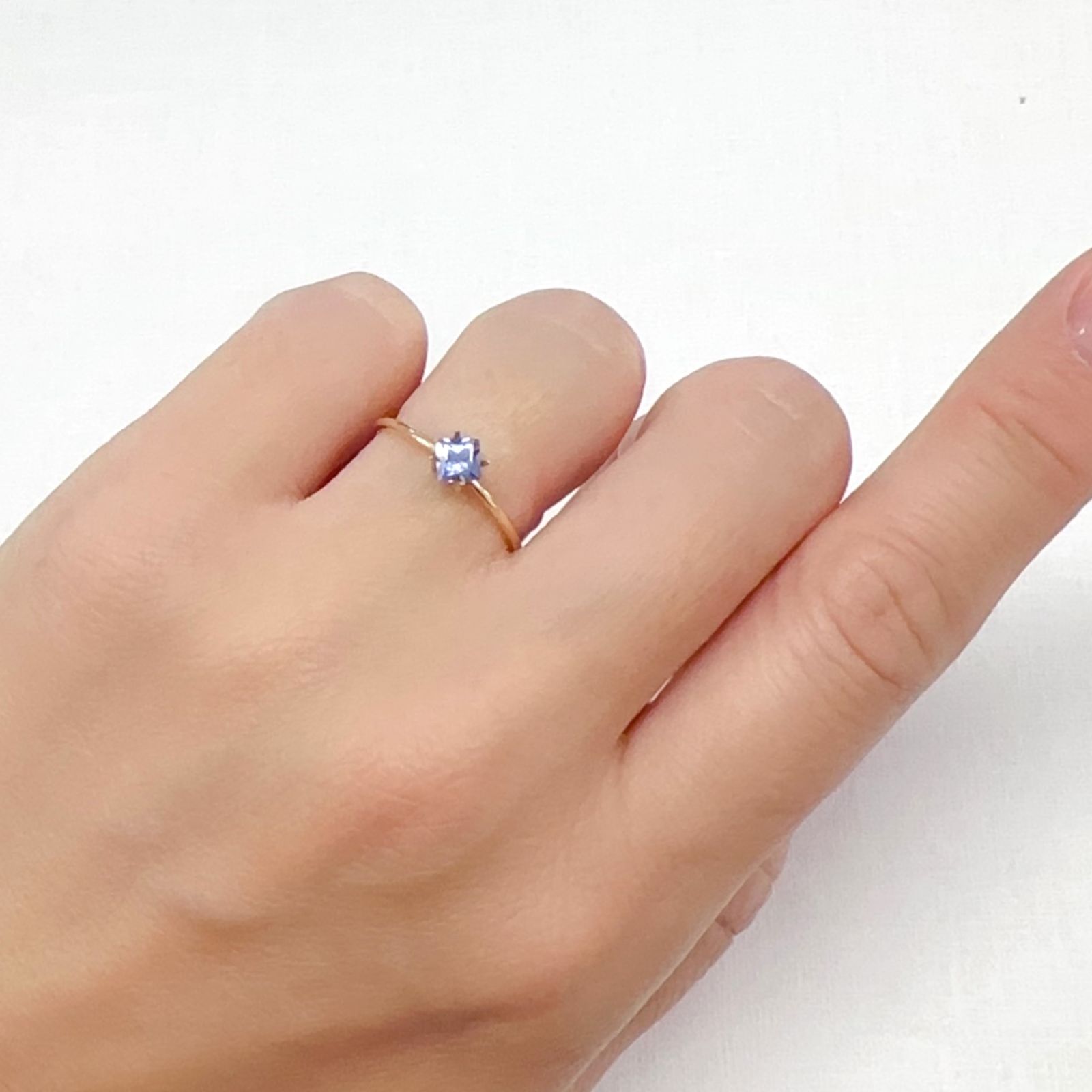 ◇プリンセスカット◇タンザナイト タンザニア産 0.29ct[240427139]3.8x3.8mm前後