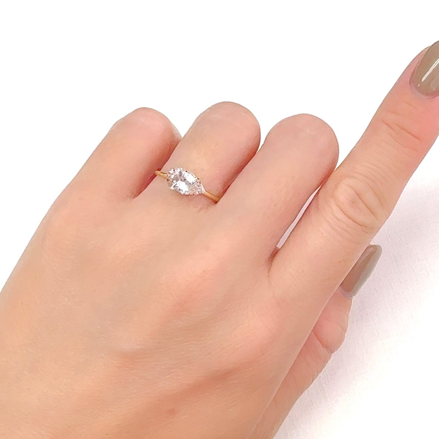 ◇カスタムカット◇ティンカーベルクォーツ ブラジル産 1.01ct[240628165]9.9x5.6mm前後