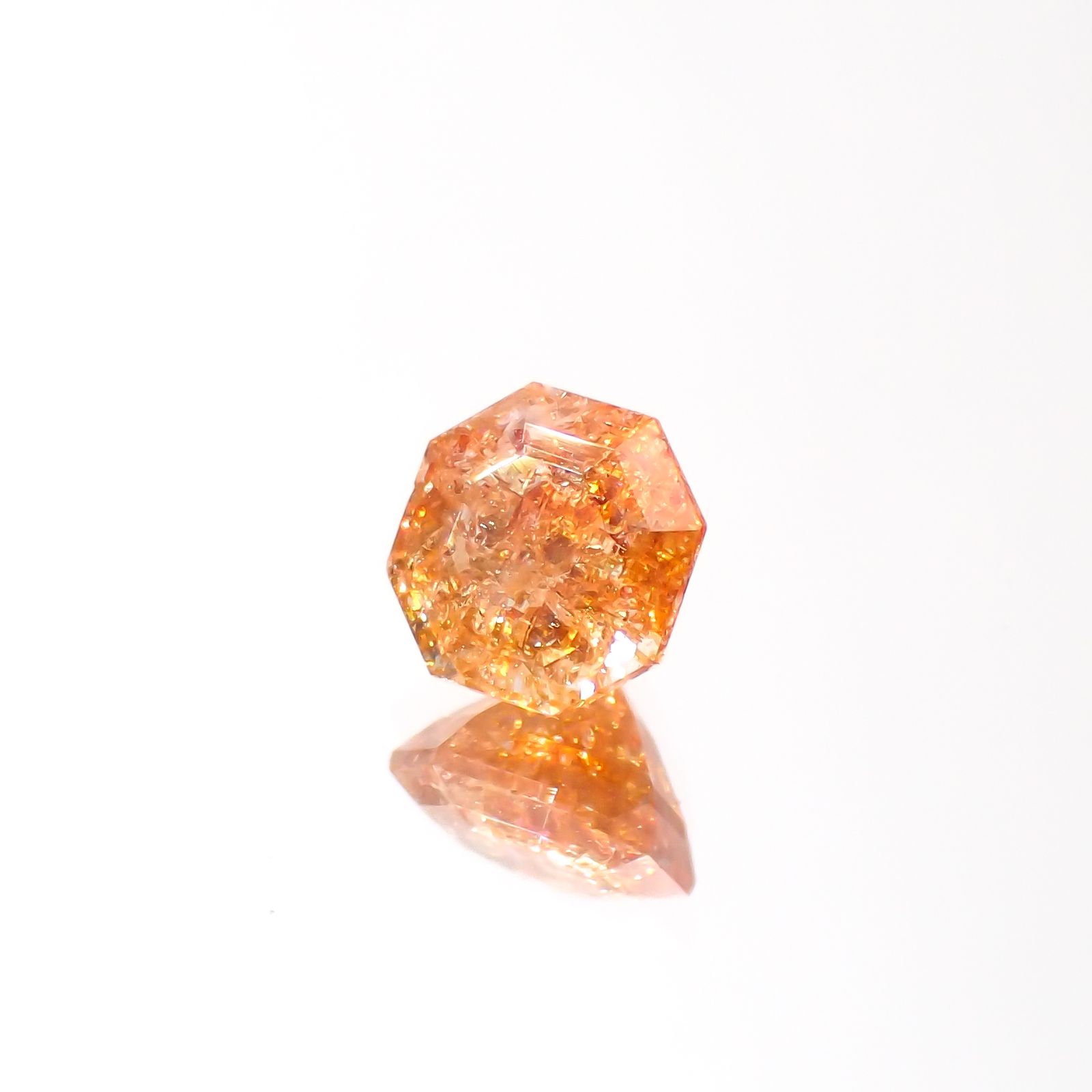 ◇オクタゴンカット◇イリュージョンサンストーン タンザニア産 0.47ct[230320957]5x4.8mm前後