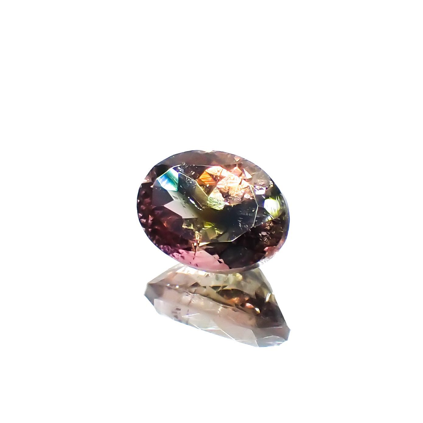 バイカラートルマリン ブラジル産 0.88ct[230220403]7x5.1mm前後