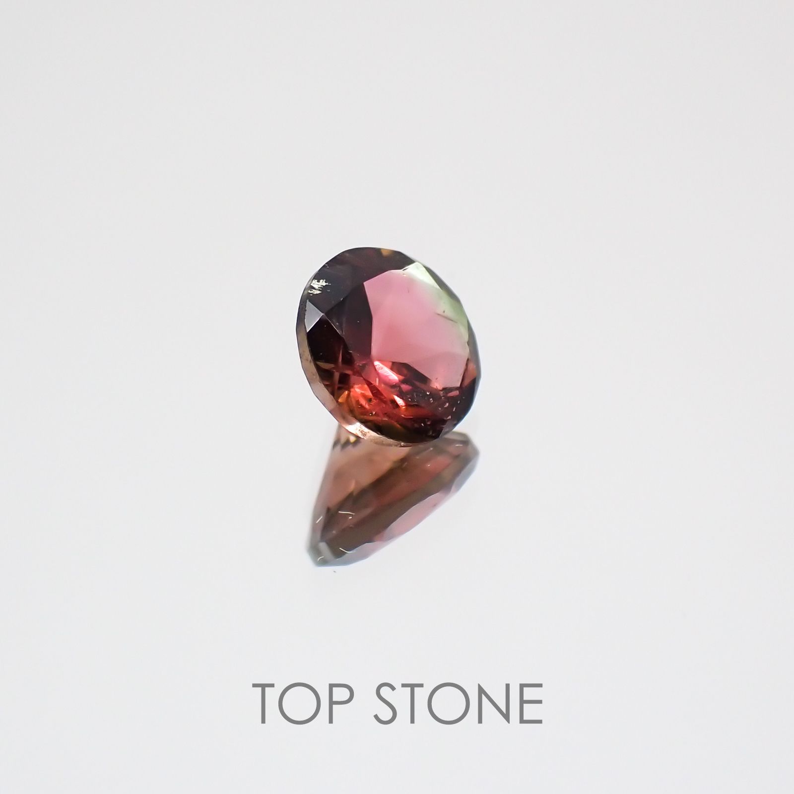 バイカラートルマリン ブラジル産 ルース 0.46ct[21019006]4.9×4.9mm前後