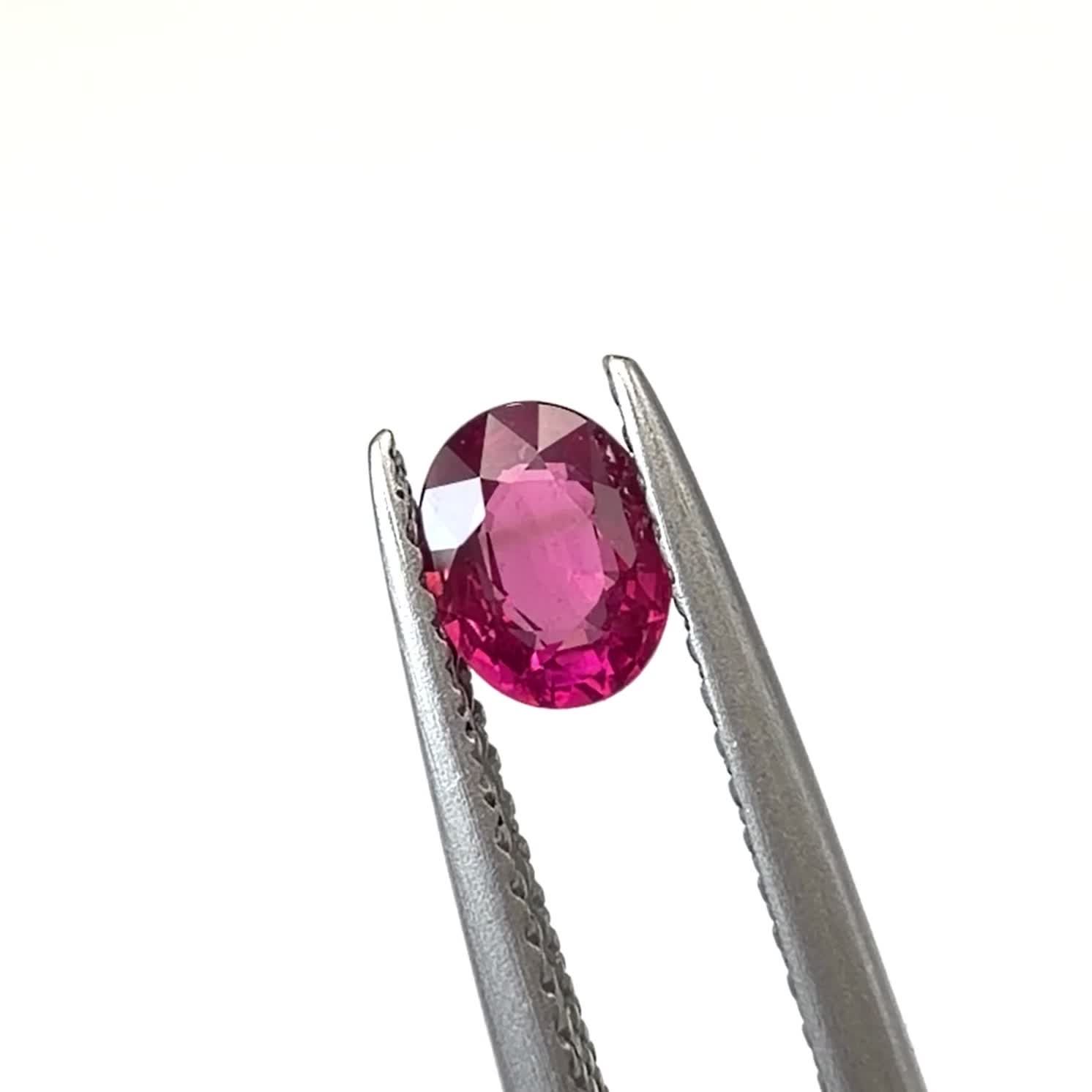 ルビー 非加熱(宝石名ルビー)マダガスカル産 GIA鑑付 0.61ct / 5.56x4