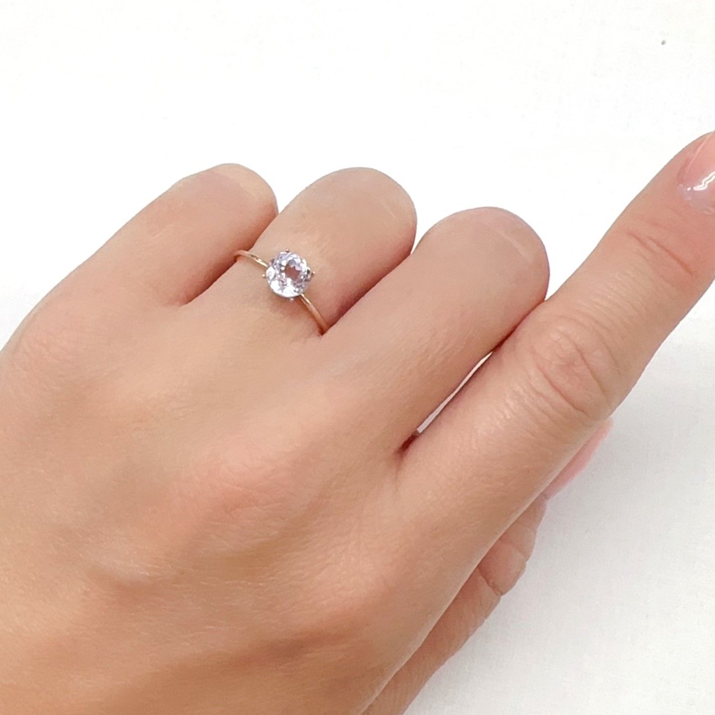 クンツァイト アフガニスタン産 1.16ct[240125355]6.2x6.2mm前後