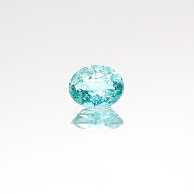 パライバトルマリン(宝石名トルマリン/別名パライバ・トルマリン) ブラジル産 0.286ct ソ付(宝貴協)[20106448]4.7×3.9mm前後