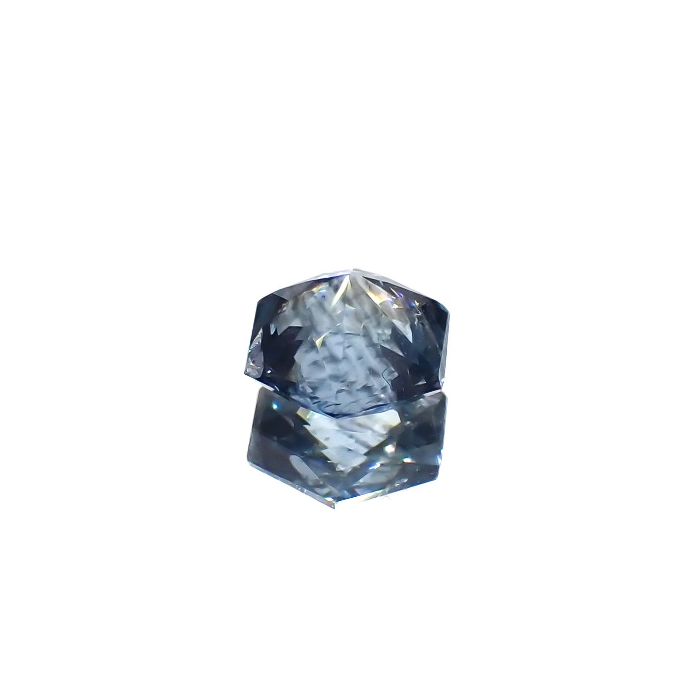 ◇ヘキサゴンカット◇アベンチュリンアクアマリン ブラジル・ミナスジェライス州産 0.28ct[240226006]4.2x4.2mm前後