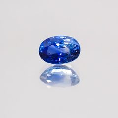 サファイア(宝石名サファイア) マダガスカル/スリランカ産 0.55ct 識別済[20128721]5.6×3.7mm前後
