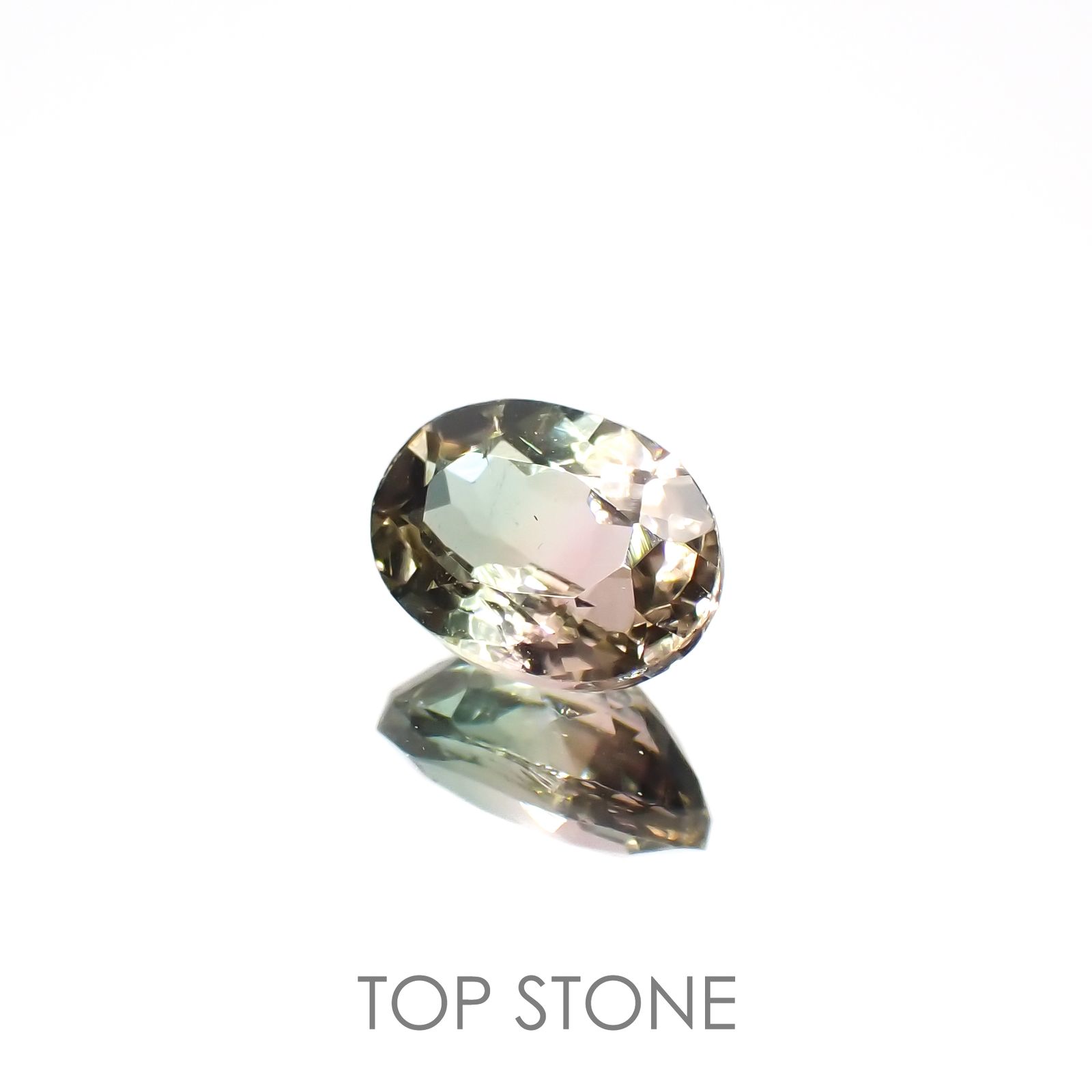 バイカラートルマリン(宝石名バイカラー・トルマリン)コンゴ民主共和国産 1.308ct ソ付[220717025]8x5.8mm前後