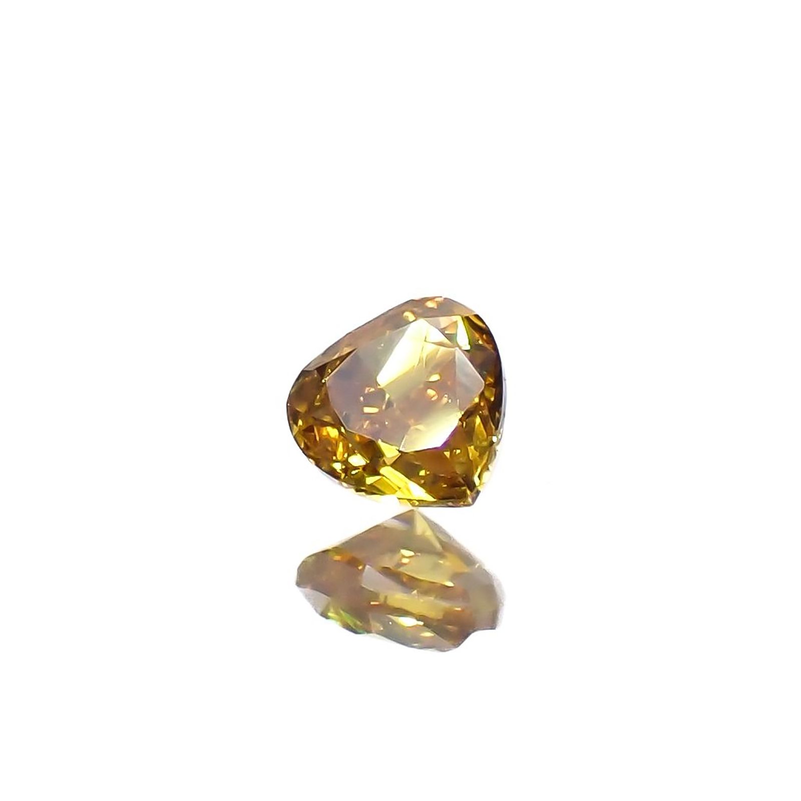 イエローダイヤモンド I-1 | FANCY DEEP ORANGE YELLOW(宝石名ダイアモンド) ソ付(CGL) 0.089ct / 2.74x2.69mm前後 [260625392]