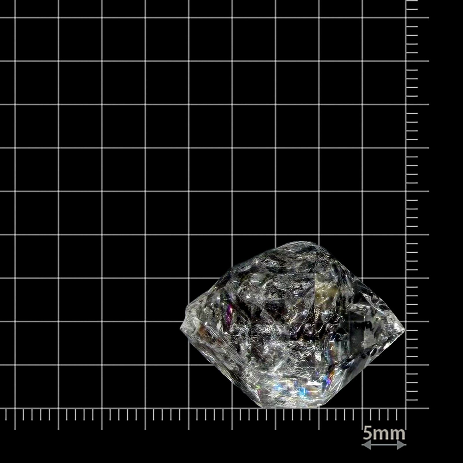 ハーキマーダイヤモンド 原石 アメリカ・ニューヨーク州産 32.09ct / 24.2x18.3mm前後 [260231771]