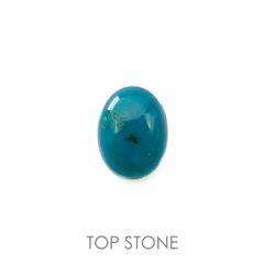 ジェムシリカ(宝石名クリソコーラ・カルセドニー)ペルー産 9.12ct 識別済[220716984]15.8x12.1mm前後