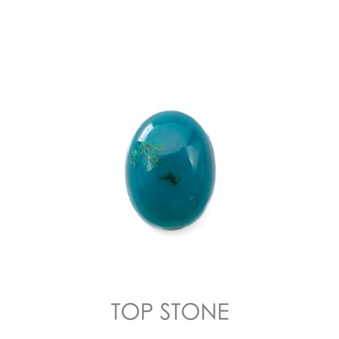 ジェムシリカ(宝石名クリソコーラ・カルセドニー)ペルー産 9.12ct 識別済[220716984]15.8x12.1mm前後