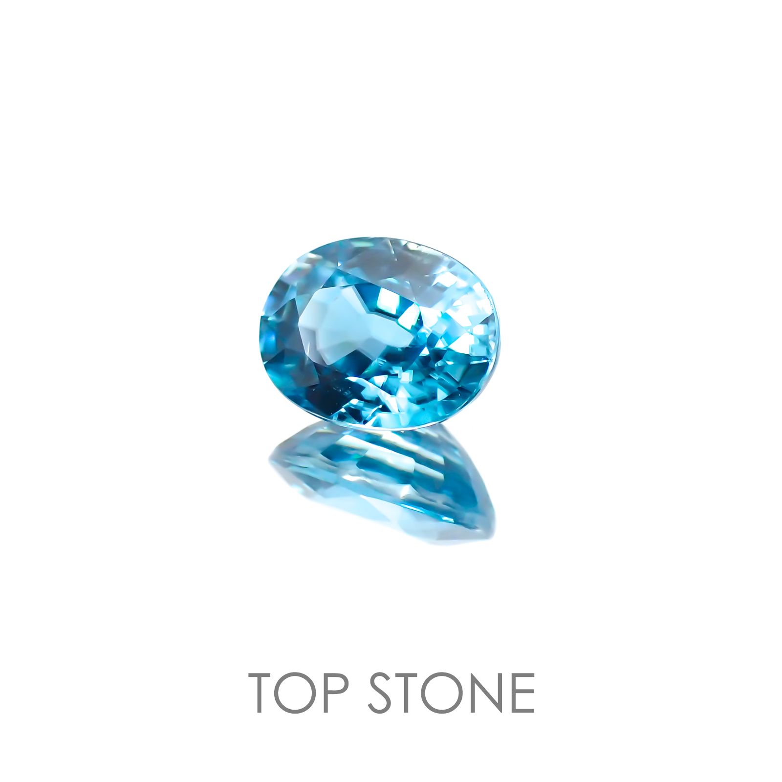 ブルージルコン カンボジア産 ルース 2.1ct[20117930]7.9×6.1mm前後