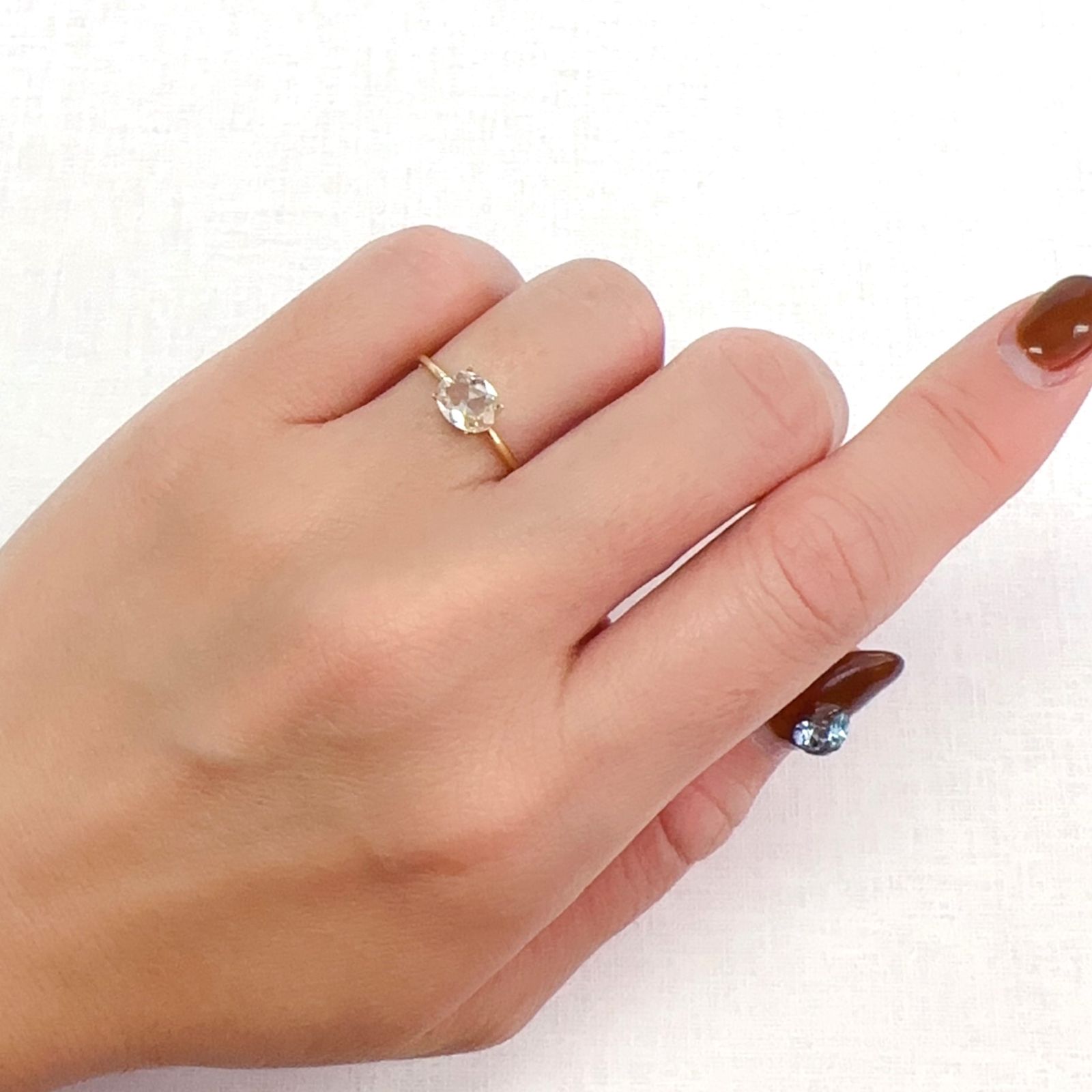 イエロージルコン(宝石名ジルコン)スリランカ/カンボジア産 1.09ct 識別済[231124190]7x5.7mm前後