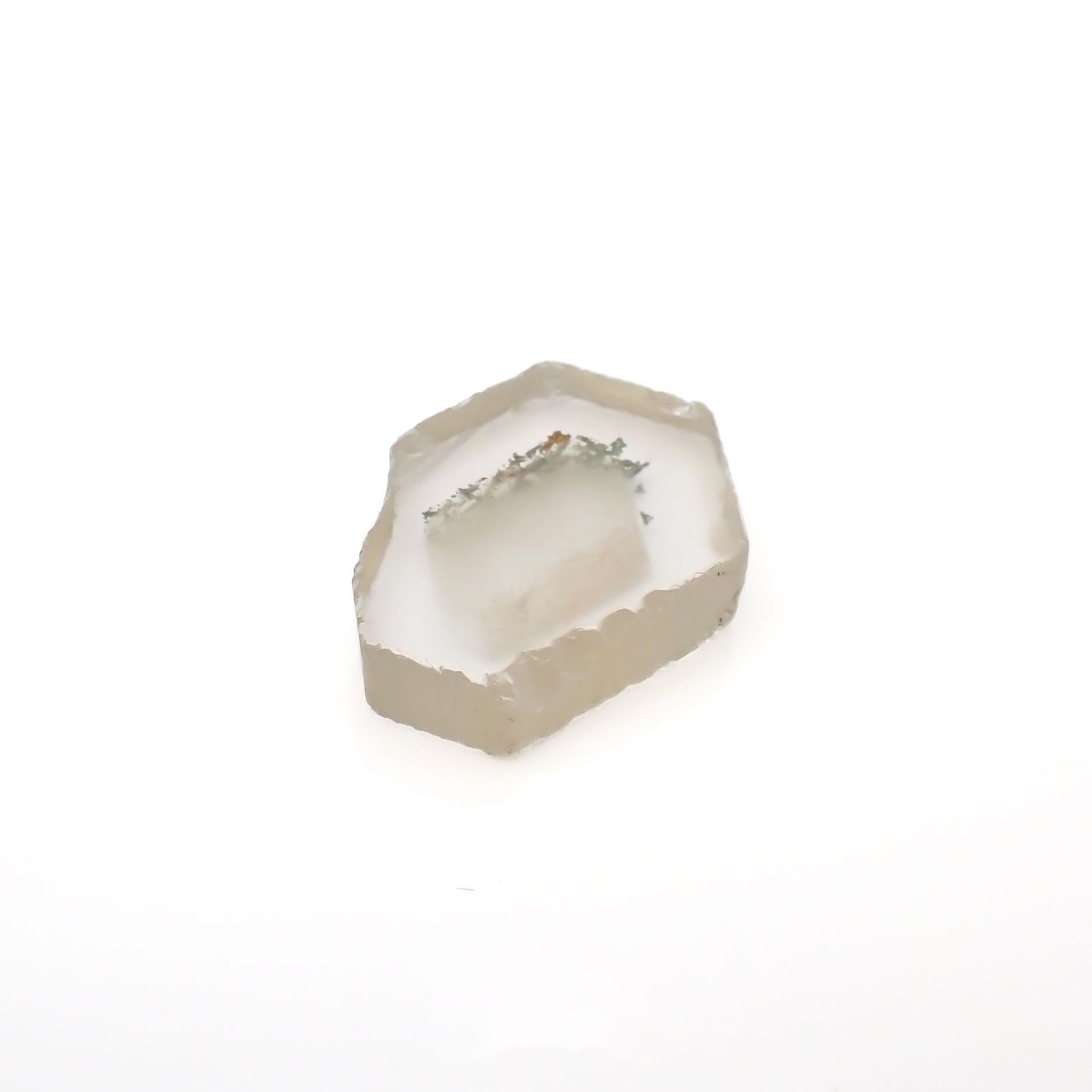 ファントムクォーツ 原石スライス ブラジル産 5.93ct[220716815]12.3x14.7mm前後