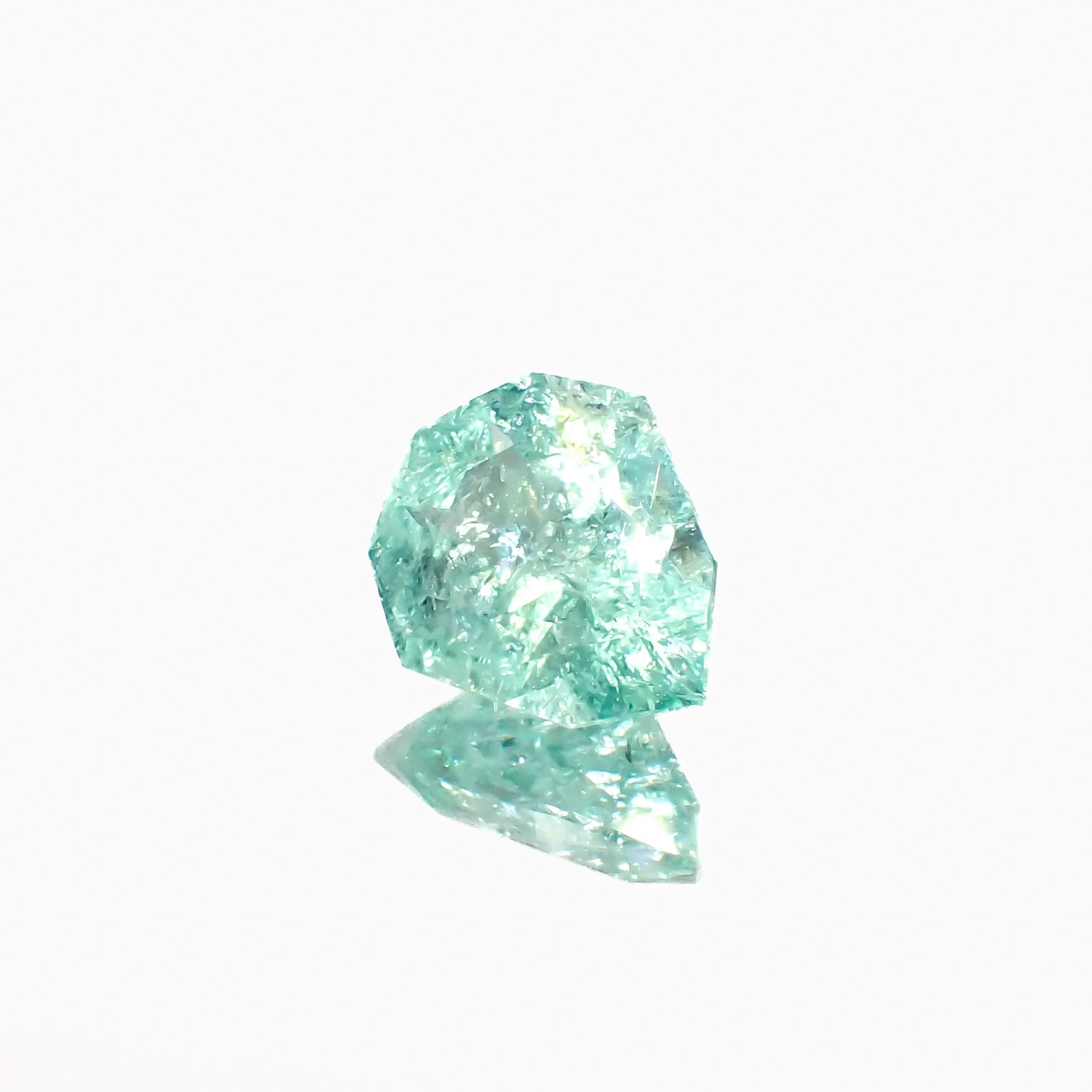 ◇カスタムカット◇パライバトルマリン モザンビーク産 6.53ct[230622509]14.2x12.1mm前後